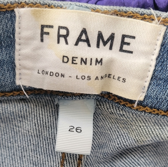 FRAME Denim Le High Skinny Denim Blue Jeans Size 26 LHSKRS801 - Picture 8 of 10